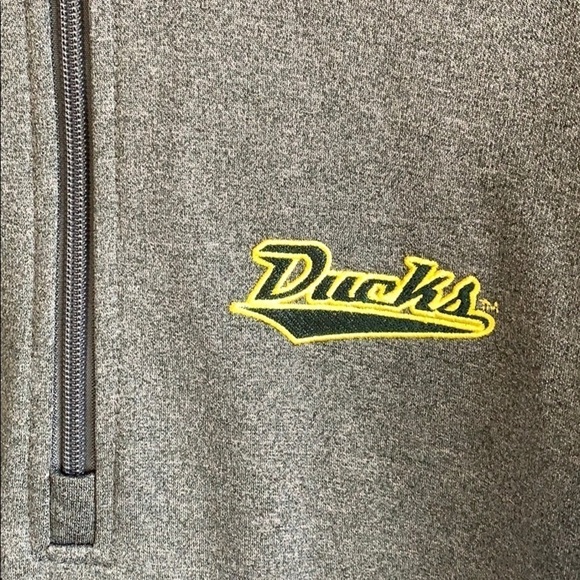 U of O Ducks Quarter Zip Long Sleeve Pullover Size Small - Picture 2 of 9